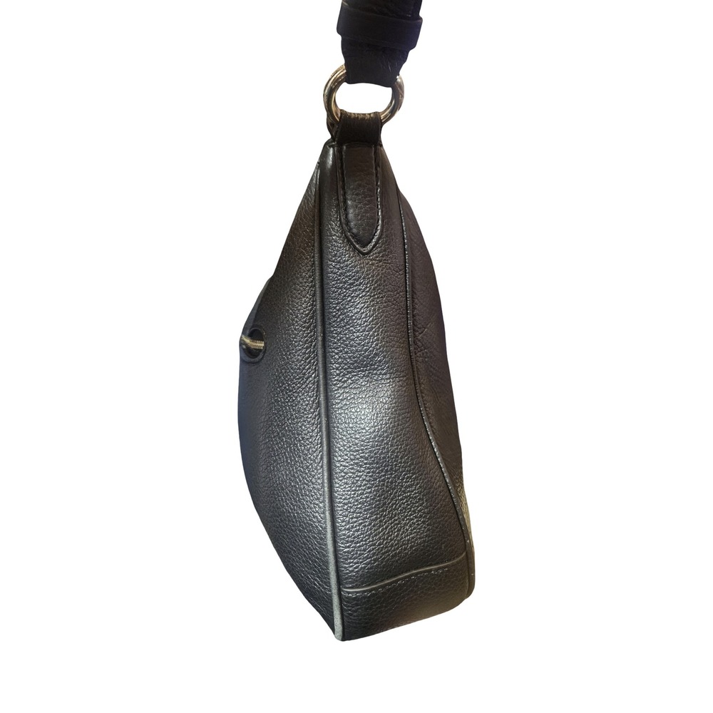 Coach Pennie Shoulder Bag Black Pebbled Leather Hobo C1648 - Picture 10 of 11